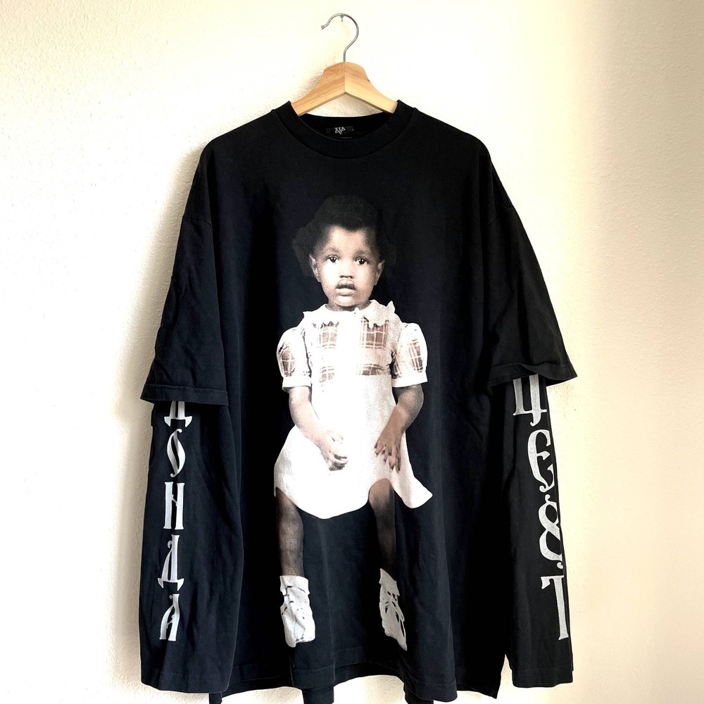Kanye West Donda Yeezy Balenciaga Layered Graphic Long Sleeve Shirt Mens XL NWT